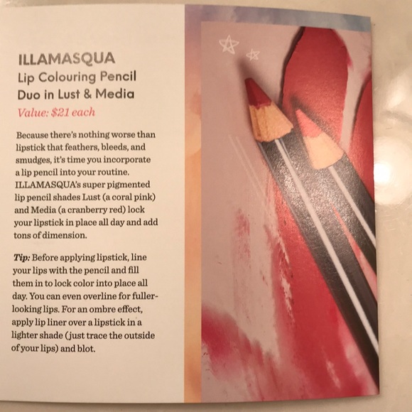 Illamasqua Lip Coloring Pencil Duo in Pink & Red - Picture 6 of 6